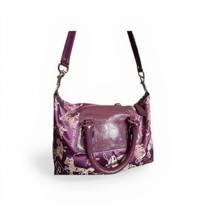 Coach Ashley Purple Horse & Carriage Satchel Purse Bag